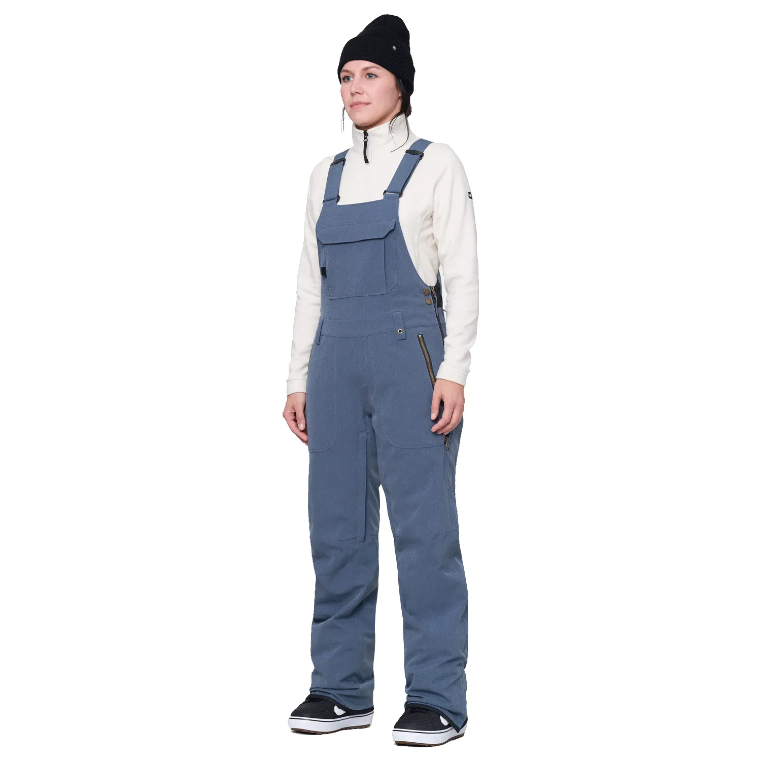686 Women's Black Magic Bib Pant 2024 Indigo Denim