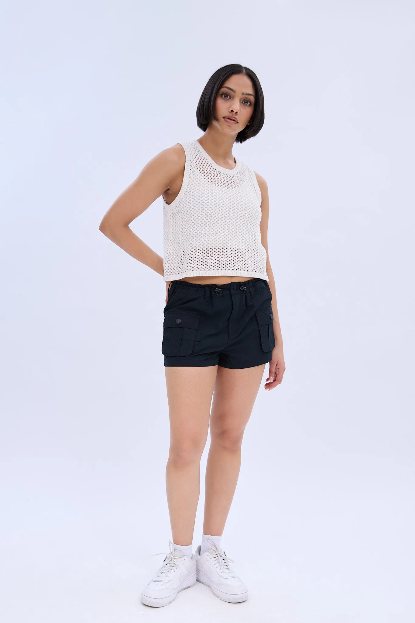 AERO Mid Rise Cargo Poplin Short