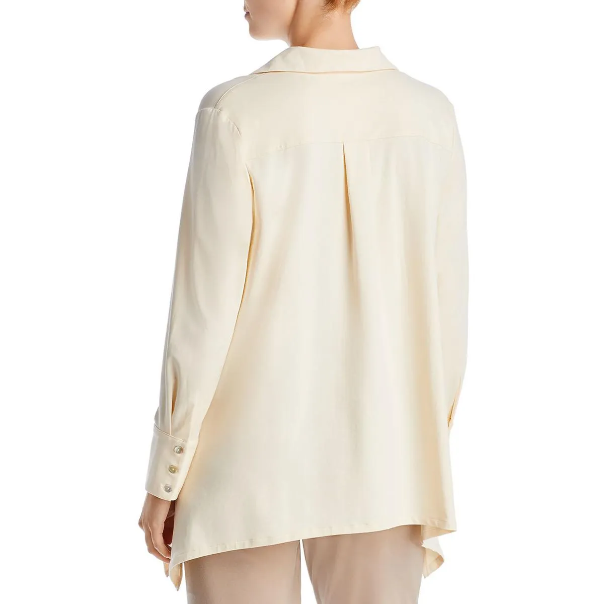 &BASICS Womens Drapey Collar T-Shirt