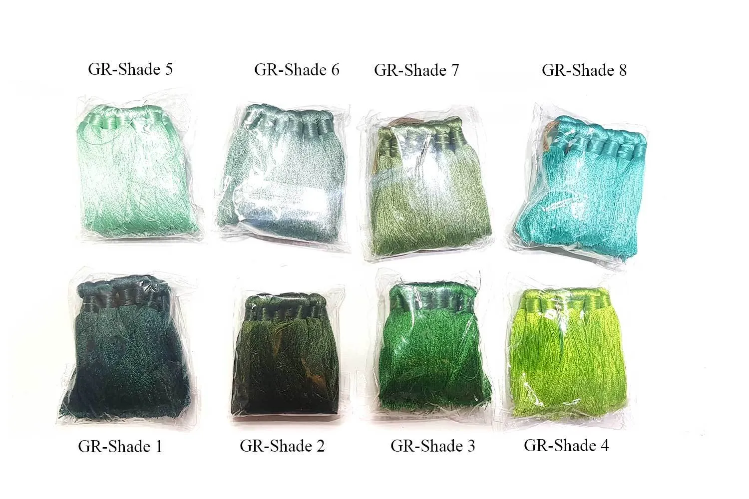 Aqua Green Silk Thread Tassels