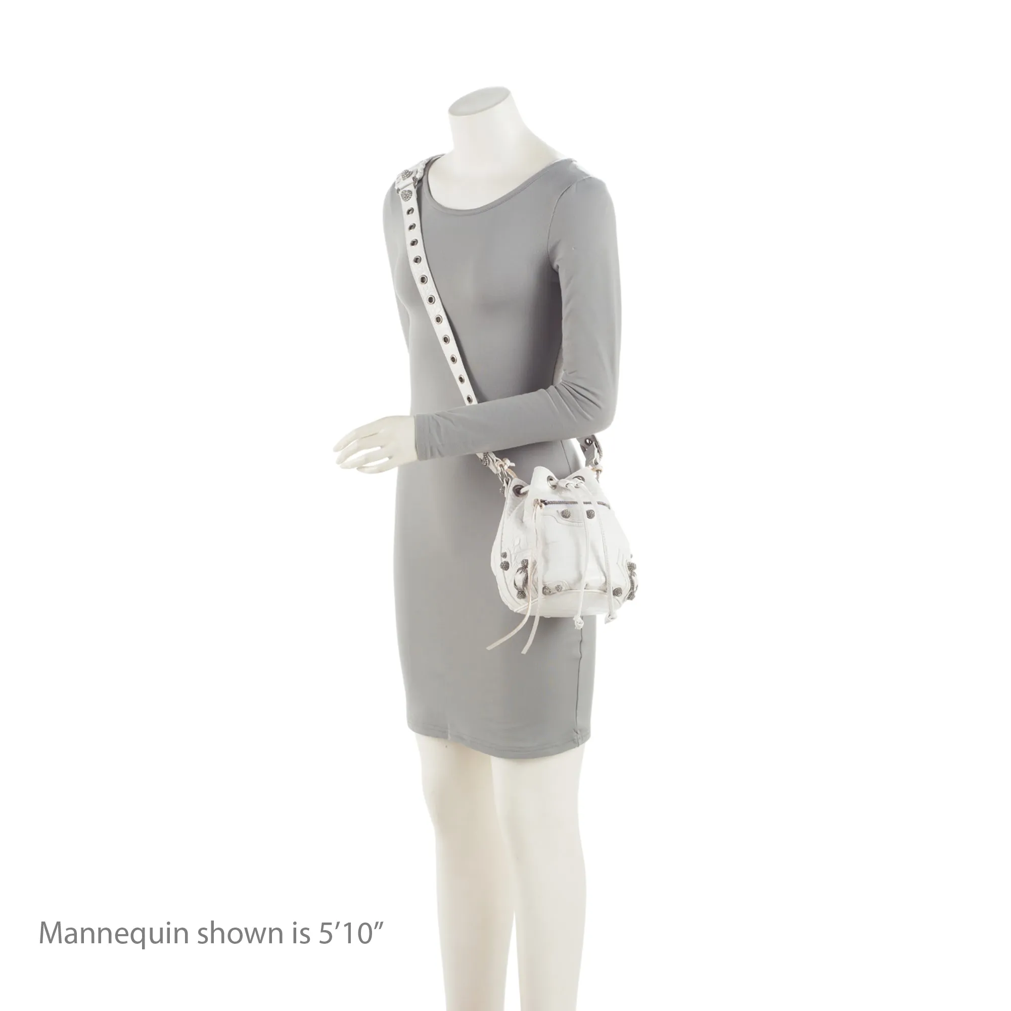 Balenciaga Croc Embossed Crystal Le Cagole XS Bucket Bag (SHF-ACwqpb)