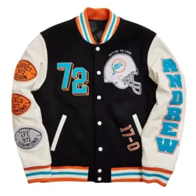 Black And White Miami Dolphins Jacket
