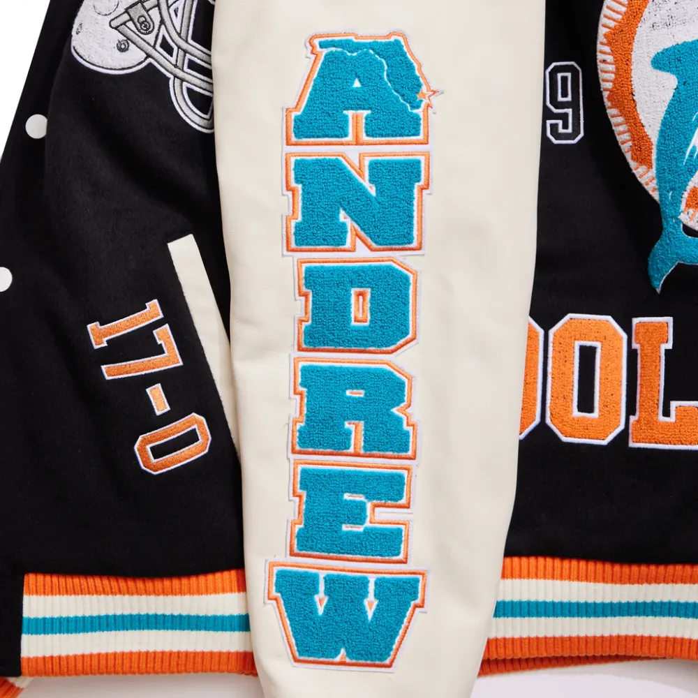 Black And White Miami Dolphins Jacket