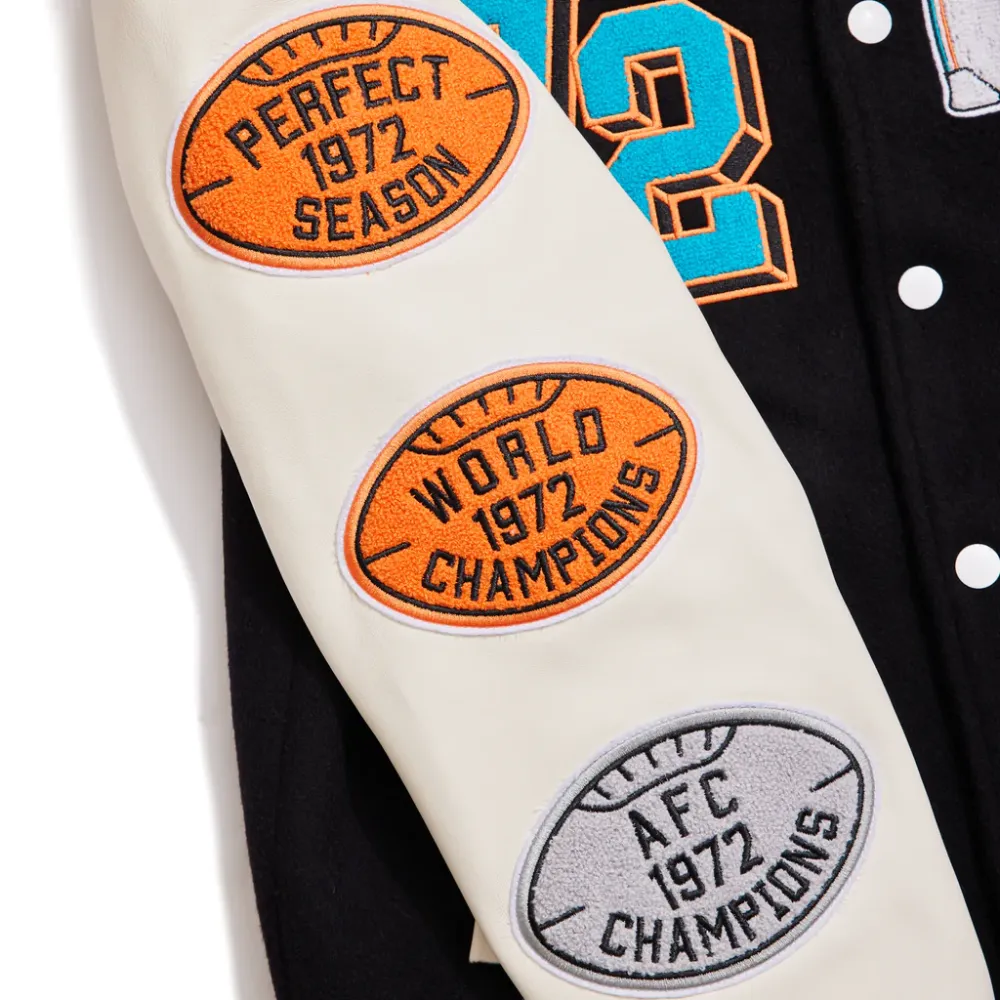 Black And White Miami Dolphins Jacket