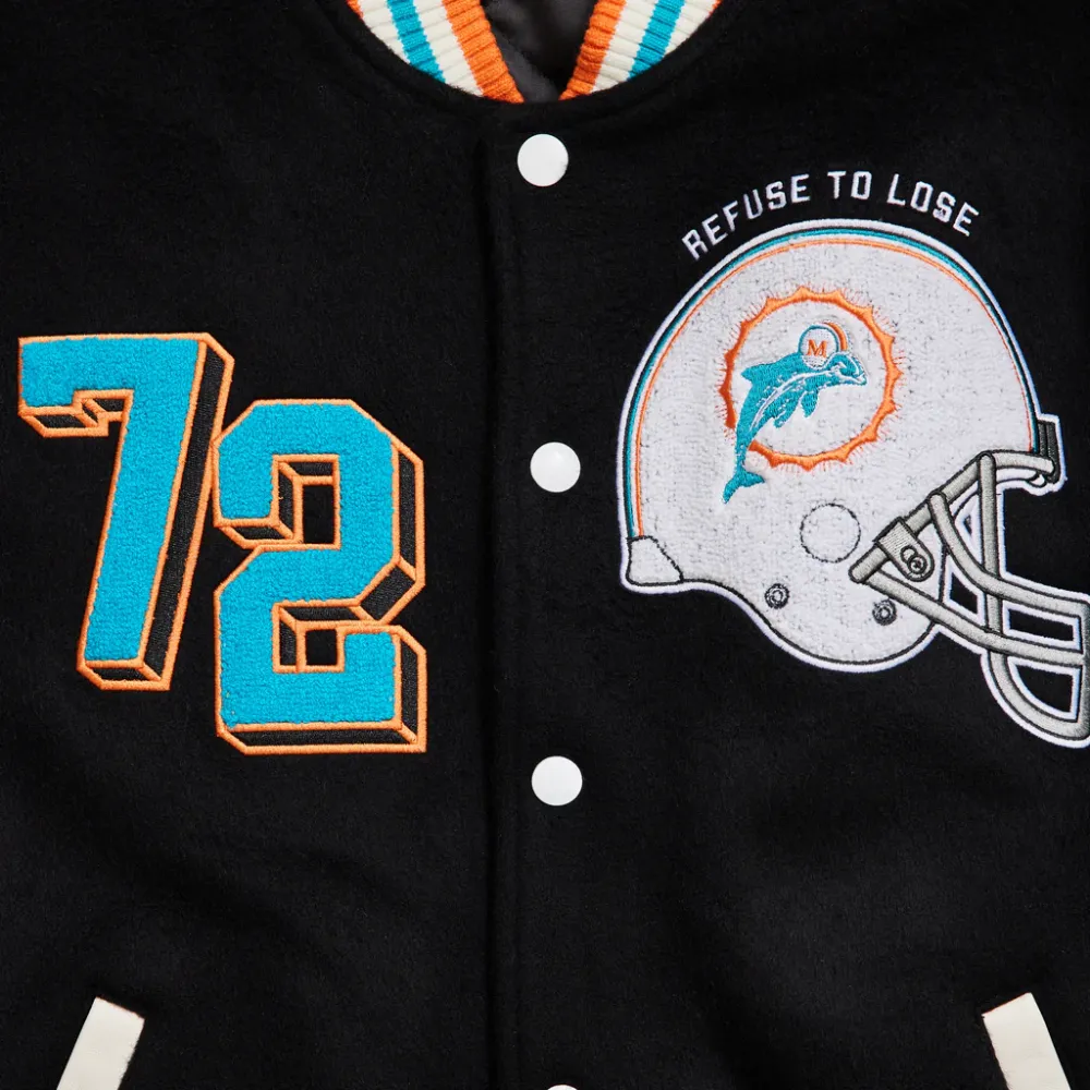 Black And White Miami Dolphins Jacket