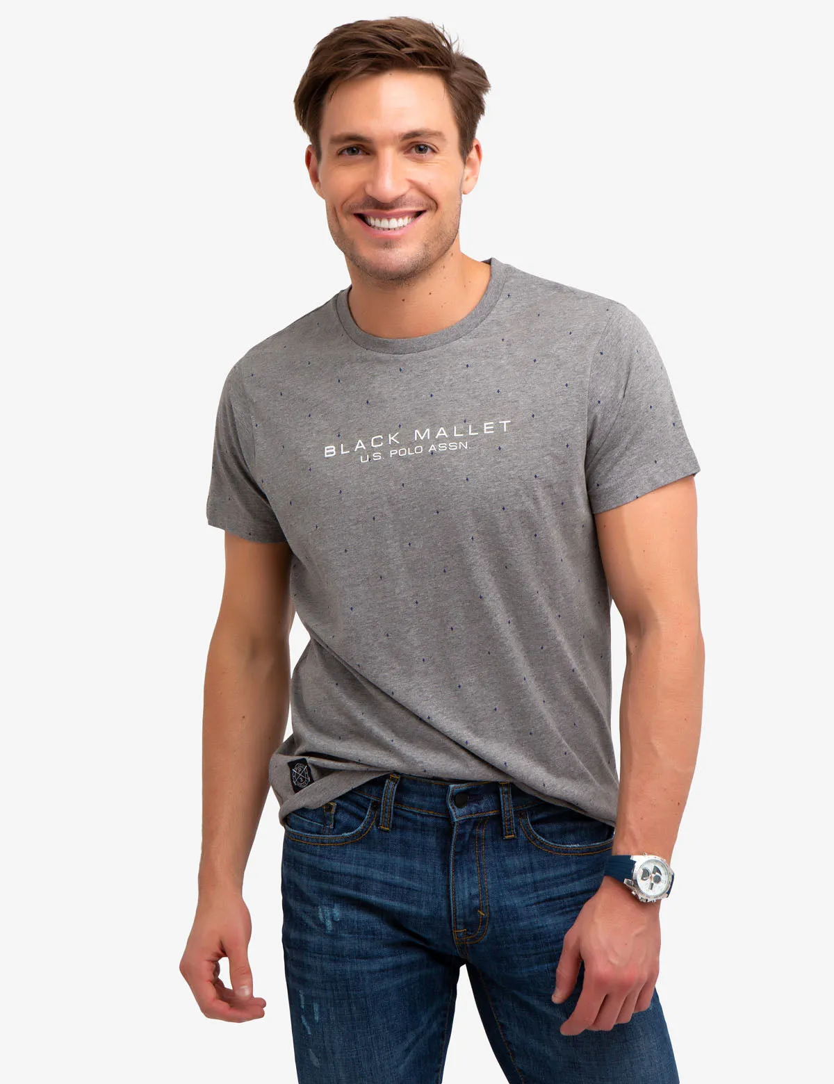 BLACK MALLET PRINT T-SHIRT