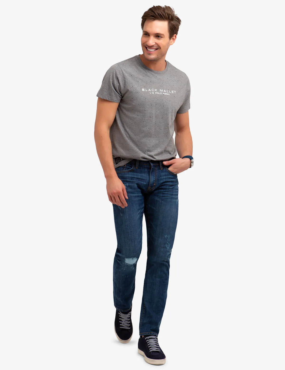 BLACK MALLET PRINT T-SHIRT