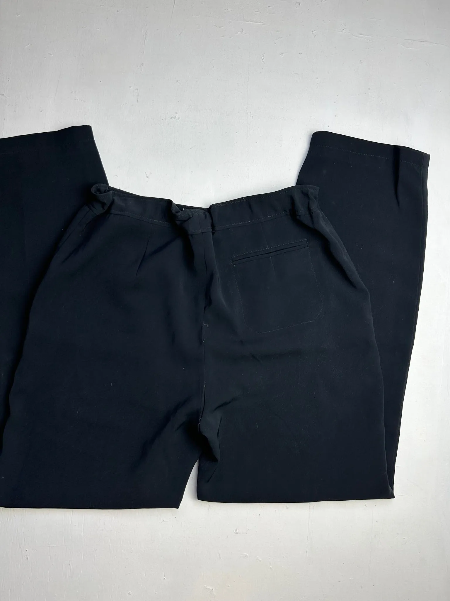 Black mid rise office pants (S)