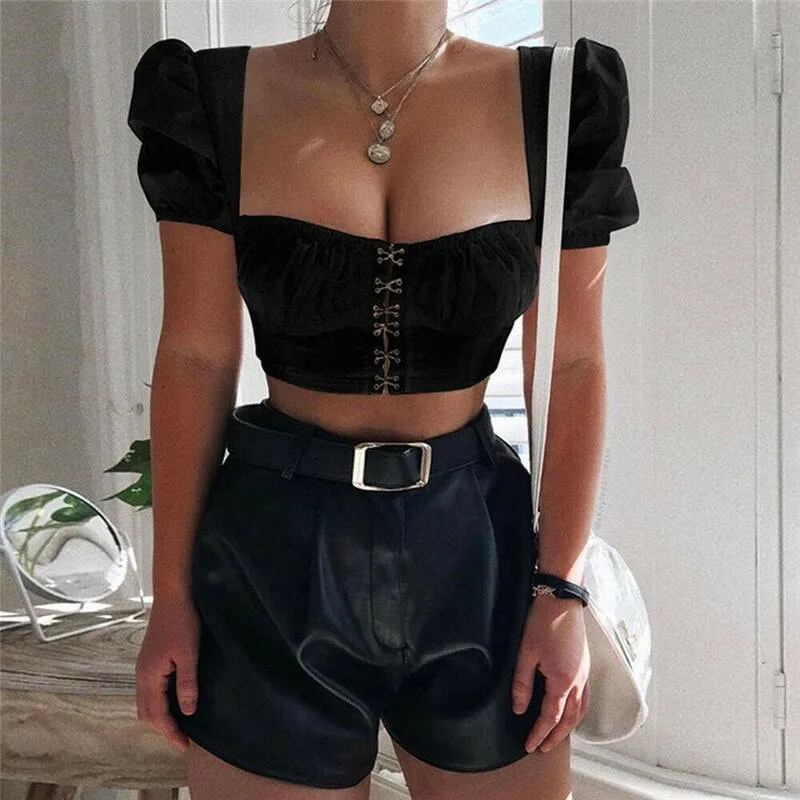 'Candle in the Light' Black Alt Goth Top