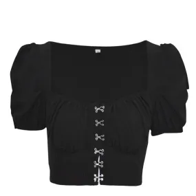 'Candle in the Light' Black Alt Goth Top