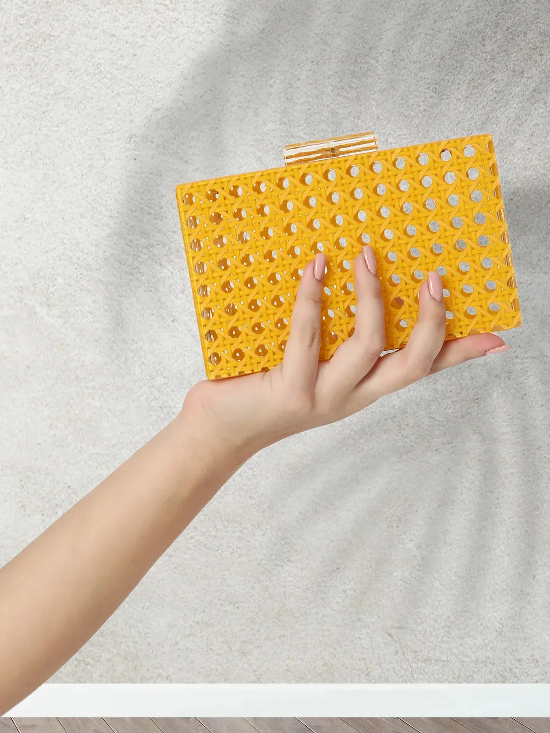 Caprese Golia Clutch Small Yellow