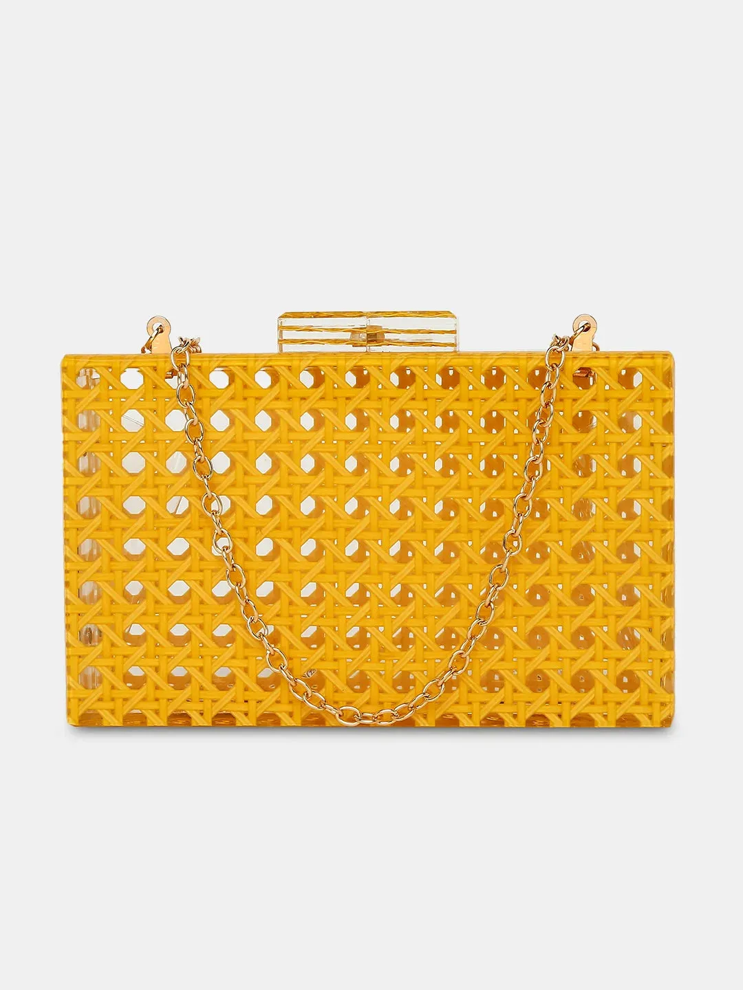 Caprese Golia Clutch Small Yellow