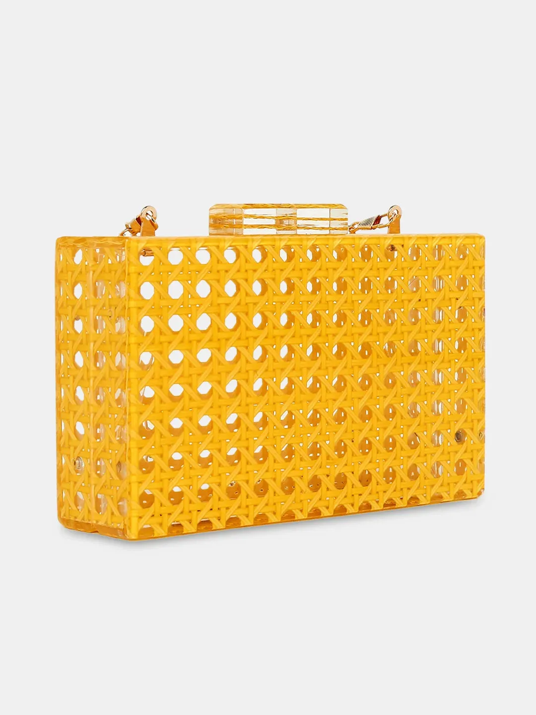 Caprese Golia Clutch Small Yellow