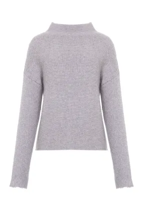 CASHMERE LINKS STITCH MOCKNECK