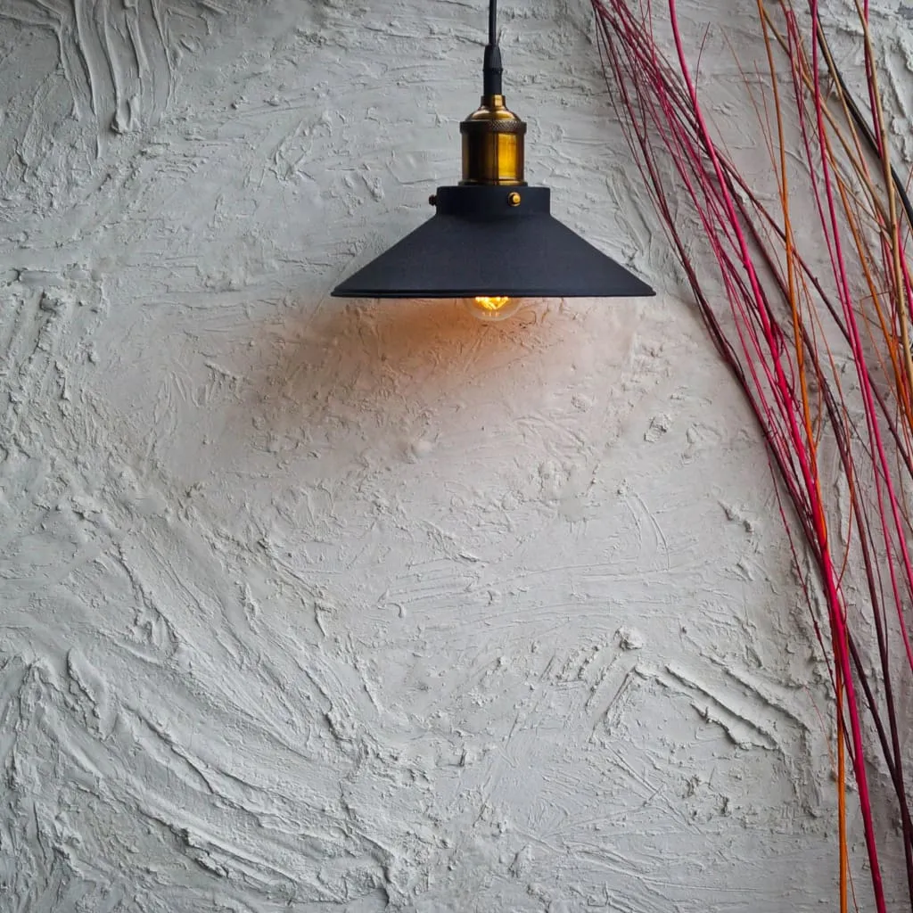 Clh109 Nordic Conical Midnight-Gold Industrial Ceiling Pendant Light