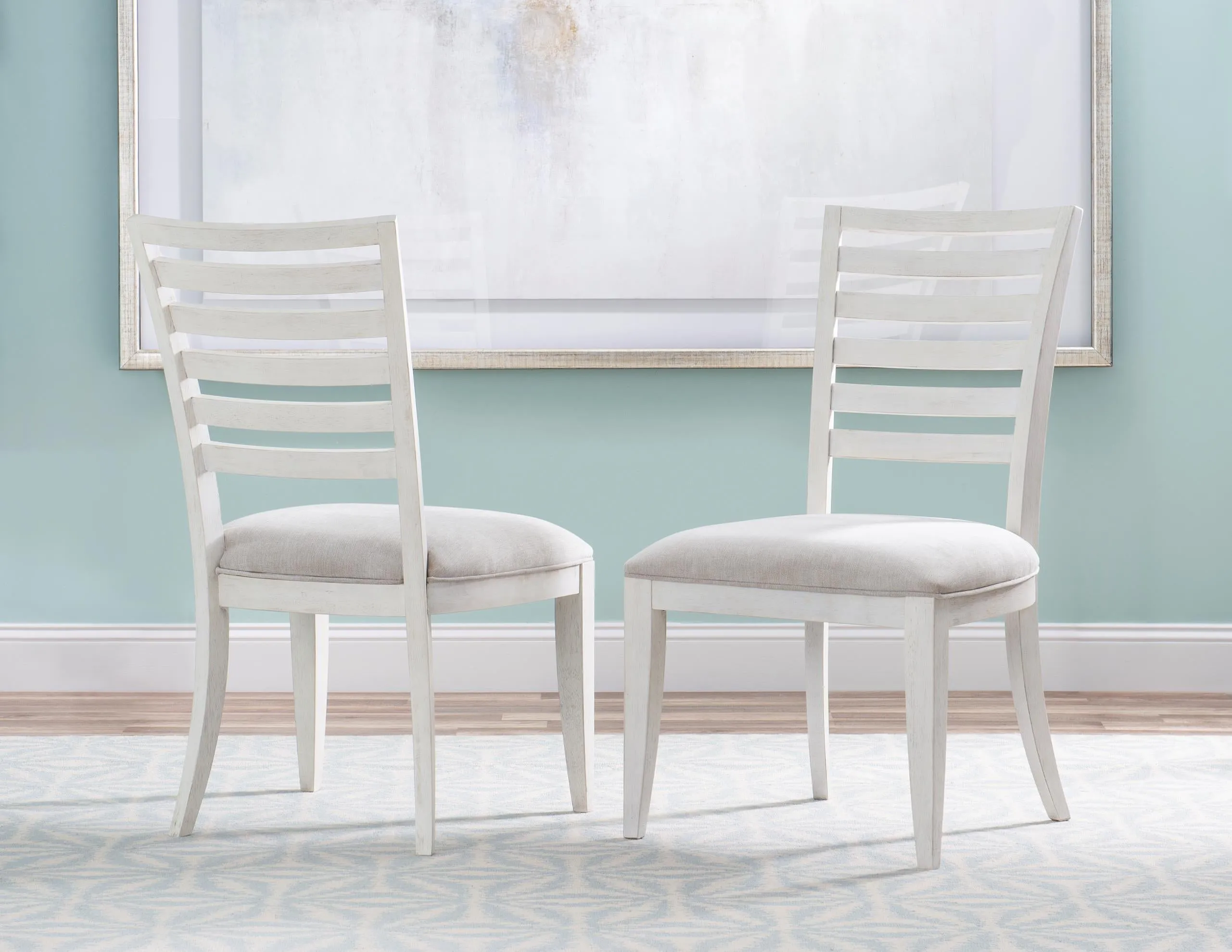 Coastal White Trestle Dining Set 9-Pc Extendable (76-94-112")