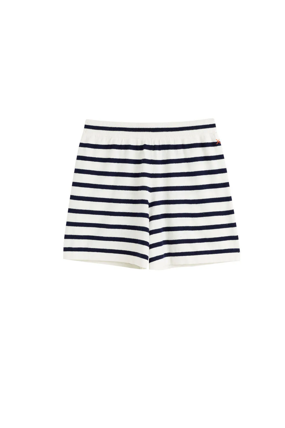 Cream Cotton-Linen Breton Shorts