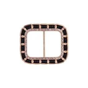 Diamond Chain Design Structure Black & Gold Sliding Buckle