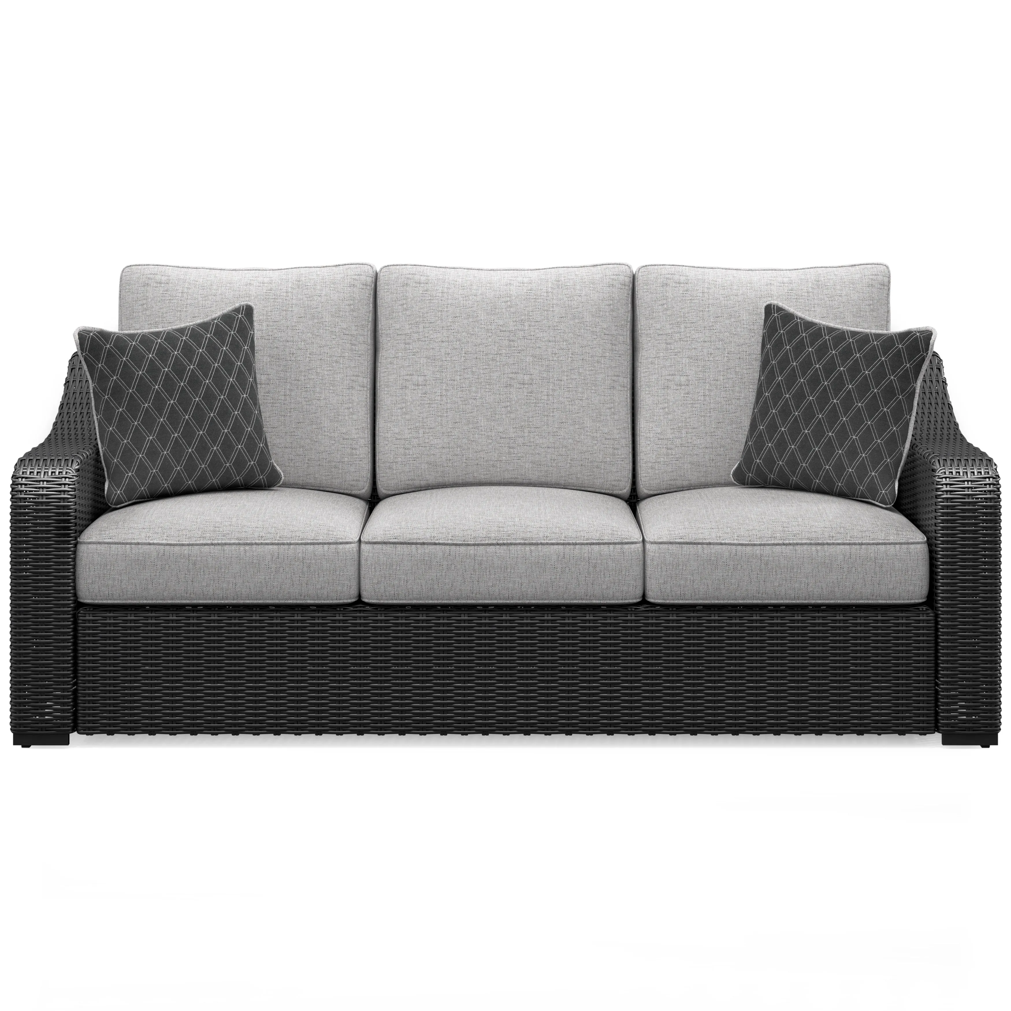 Fire Island Black Outdoor 3-Piece Seating Set (Sofa  2 Swivel Rockers)