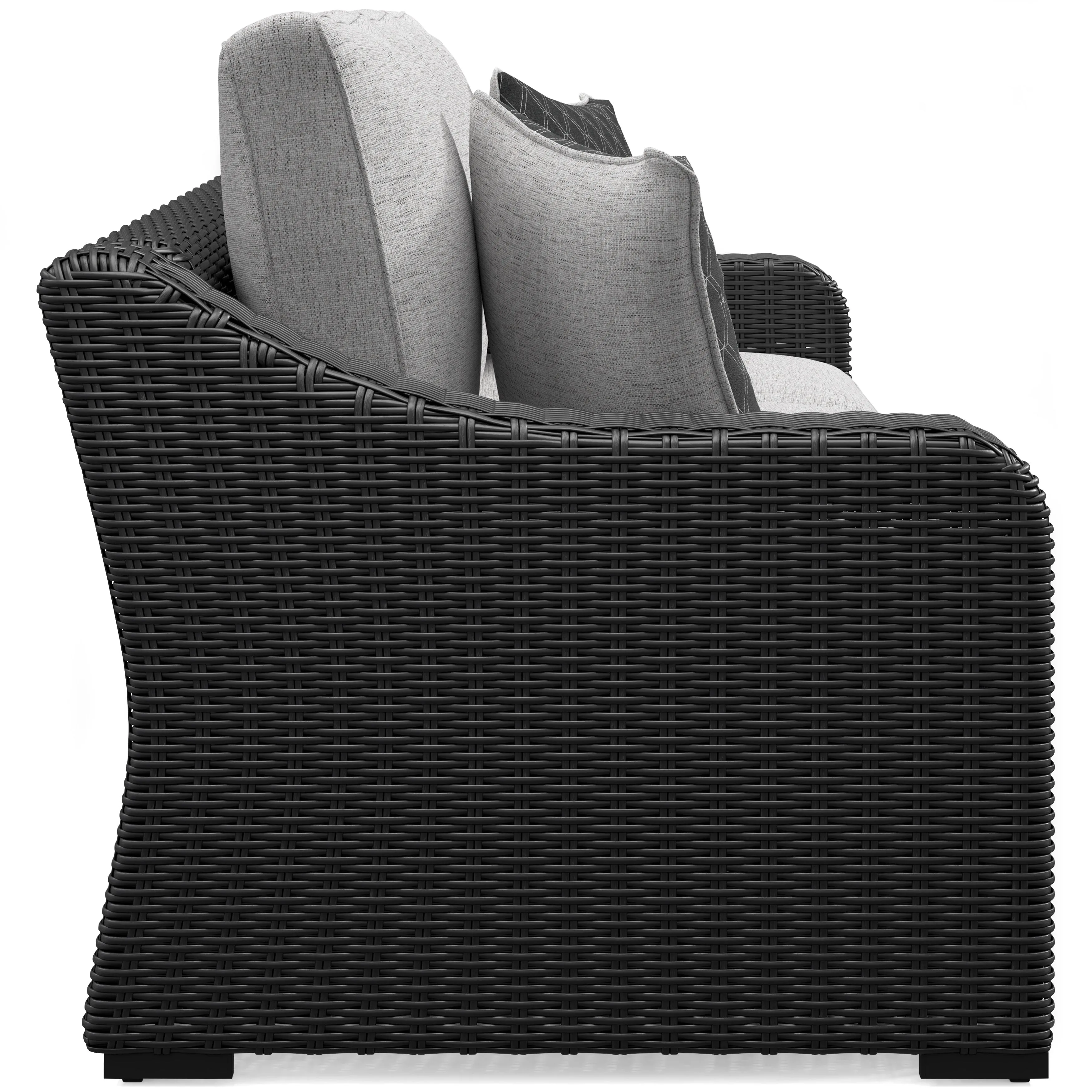 Fire Island Black Outdoor 3-Piece Seating Set (Sofa  2 Swivel Rockers)
