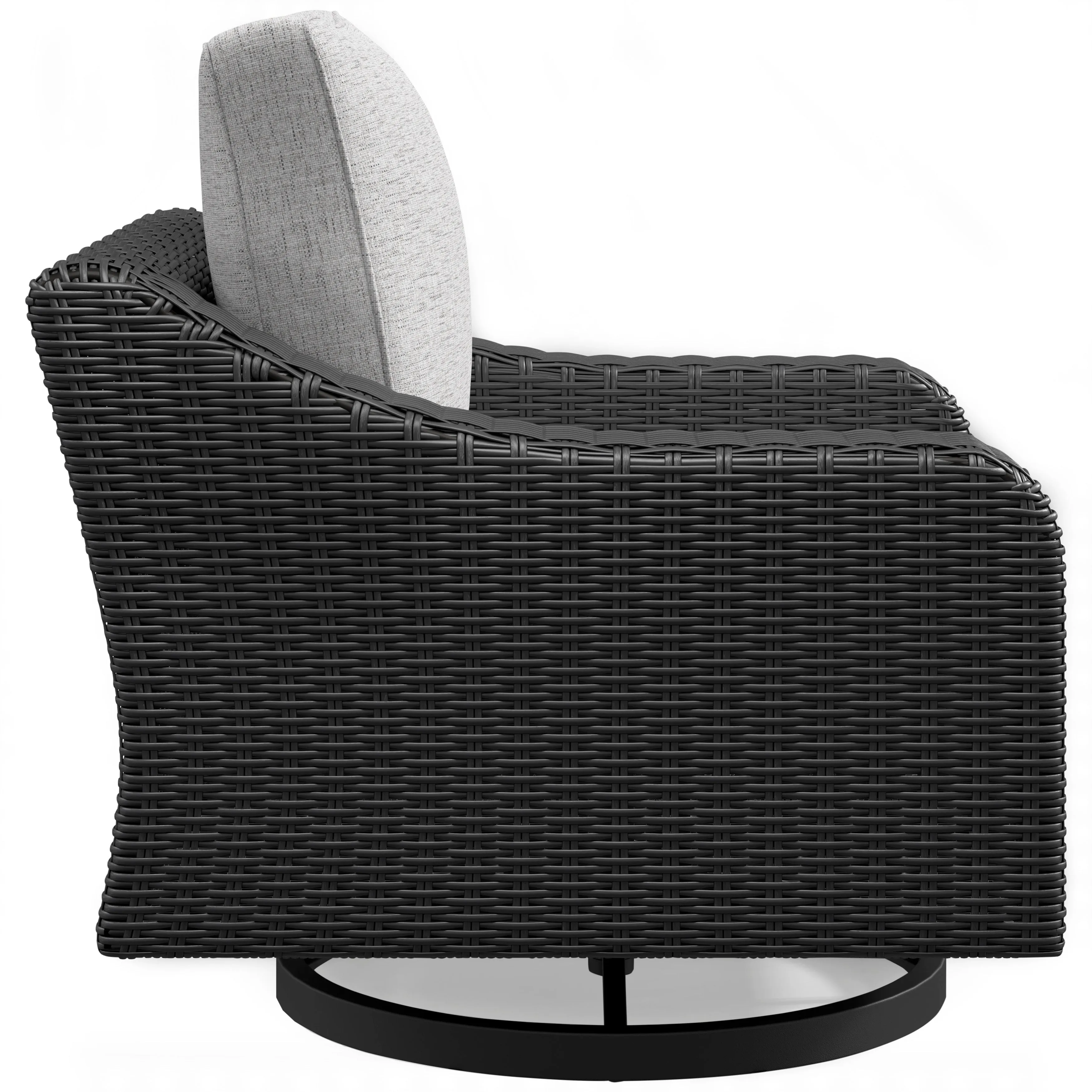 Fire Island Black Outdoor 3-Piece Seating Set (Sofa  2 Swivel Rockers)