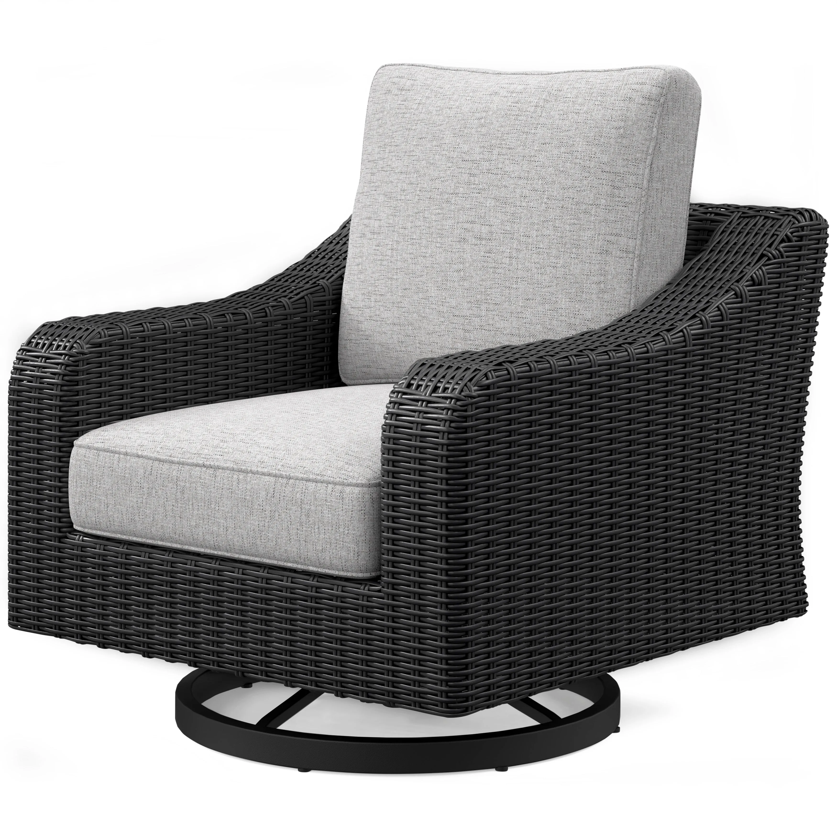 Fire Island Black Outdoor 3-Piece Seating Set (Sofa  2 Swivel Rockers)