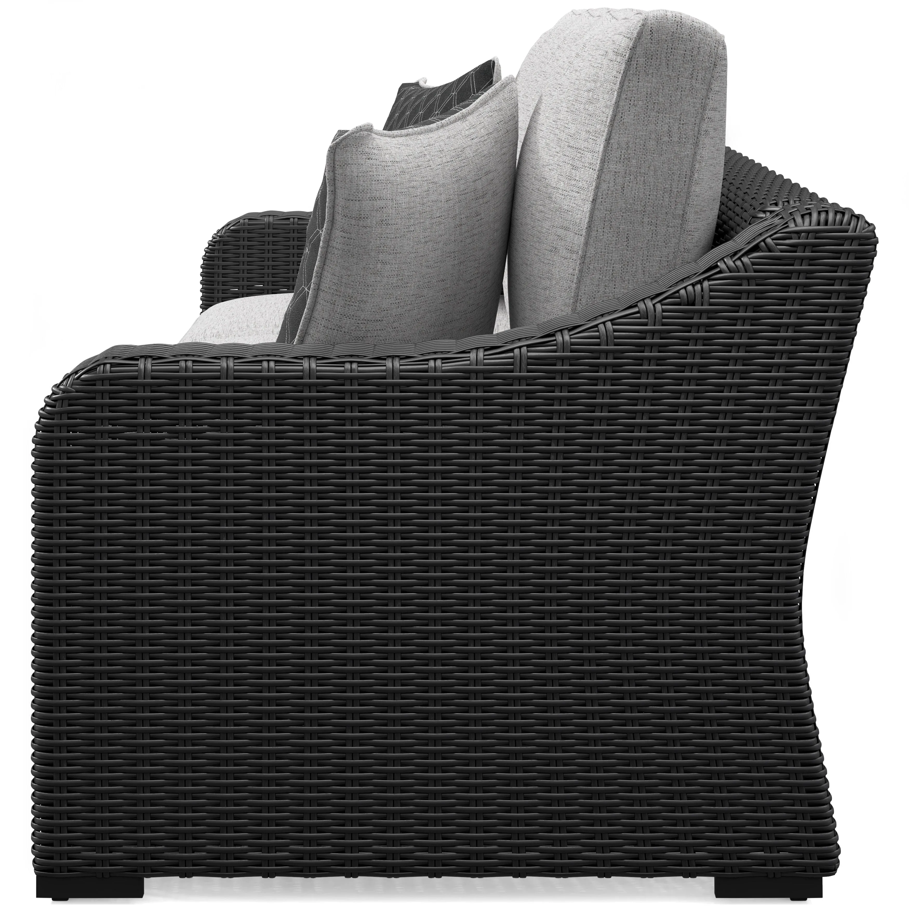 Fire Island Black Outdoor 3-Piece Seating Set (Sofa  2 Swivel Rockers)