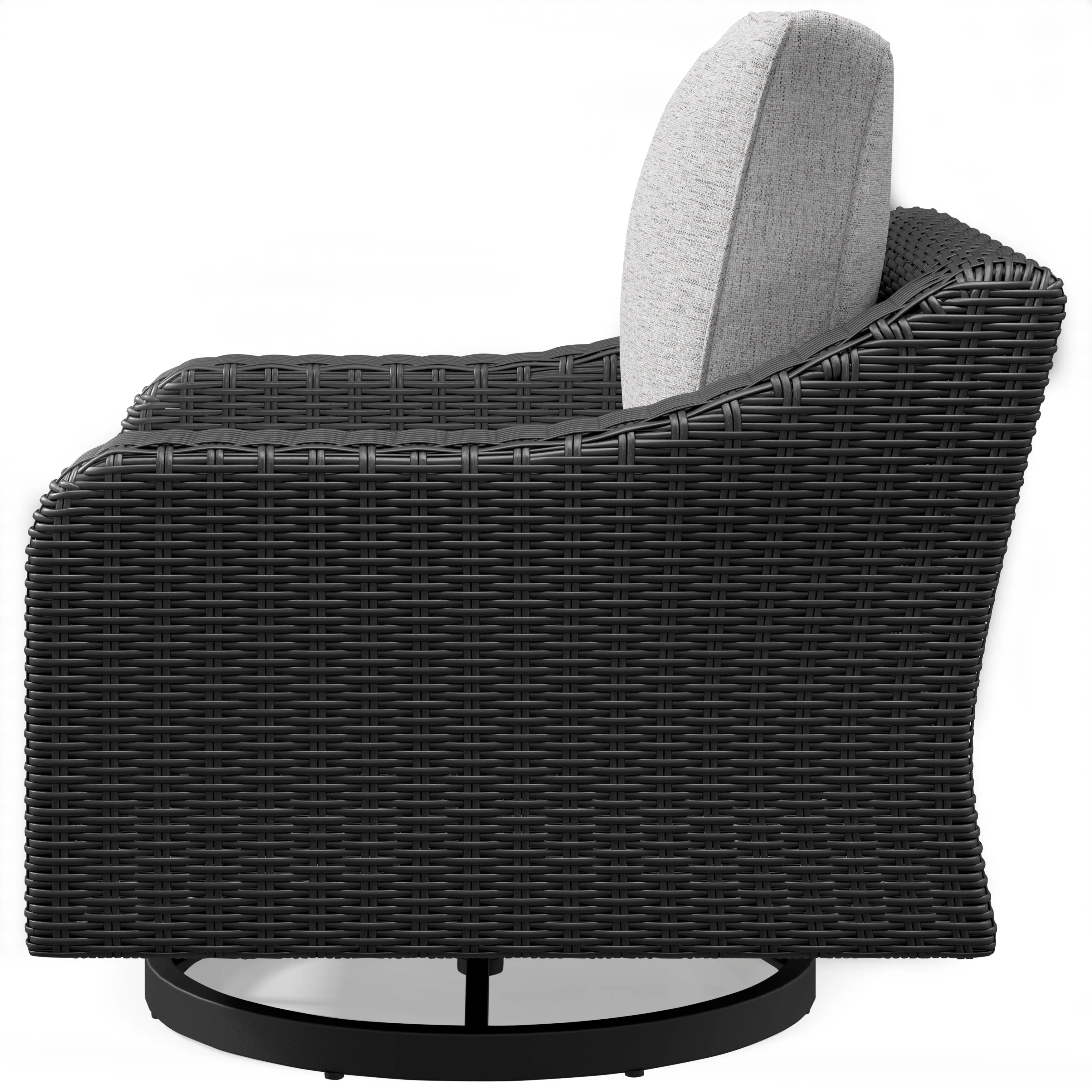Fire Island Black Outdoor 3-Piece Seating Set (Sofa  2 Swivel Rockers)