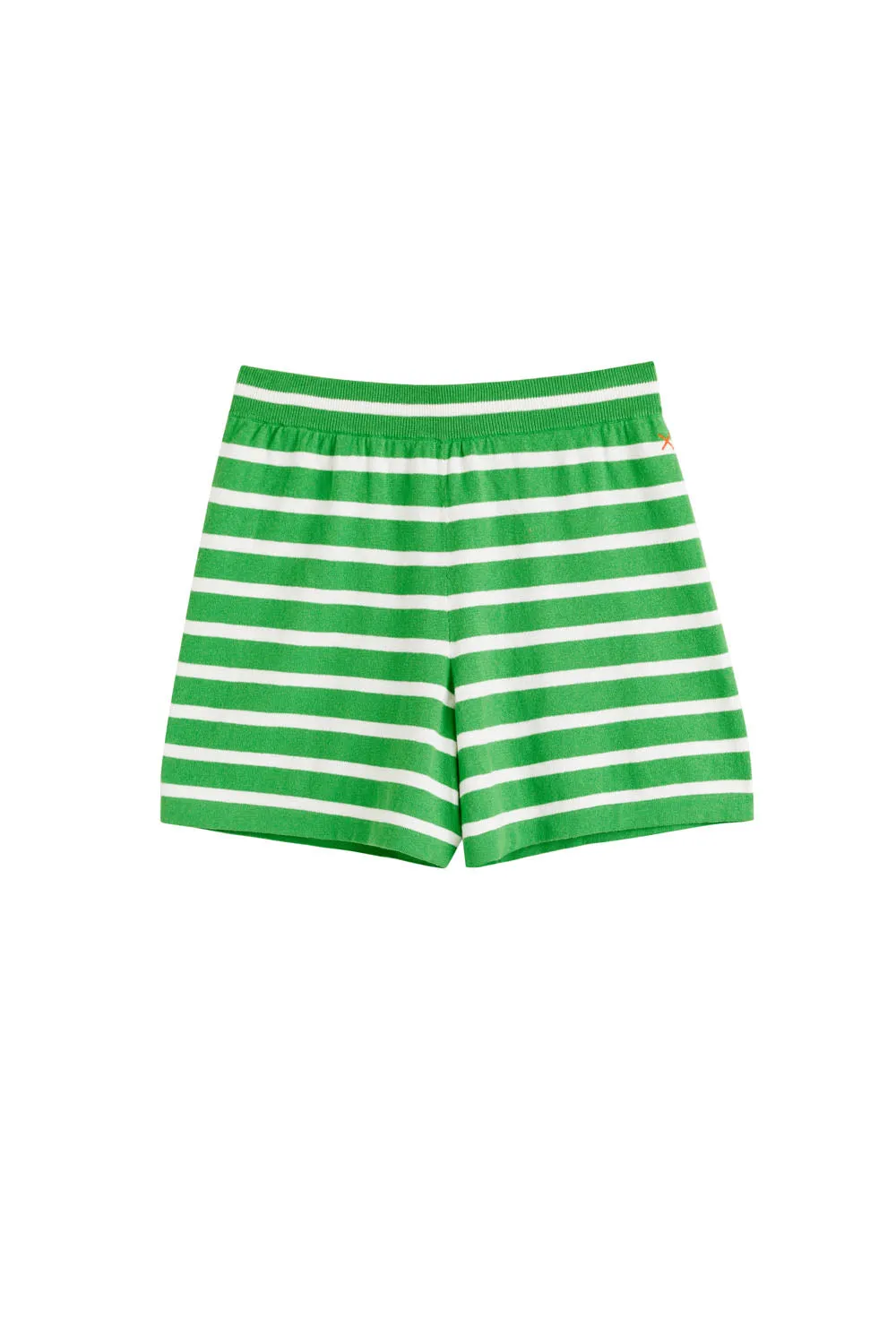 Green Cotton-Linen Shorts