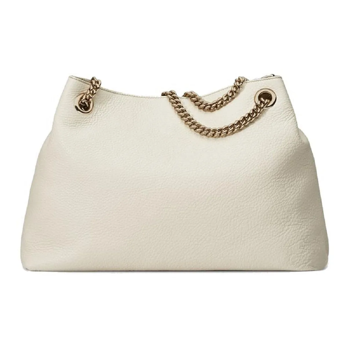 Gucci Soho GG Ivory Leather Chain Shoulder Tote Bag