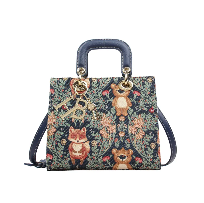Henney Bear Leatherette Top Handle Shoulder Bag