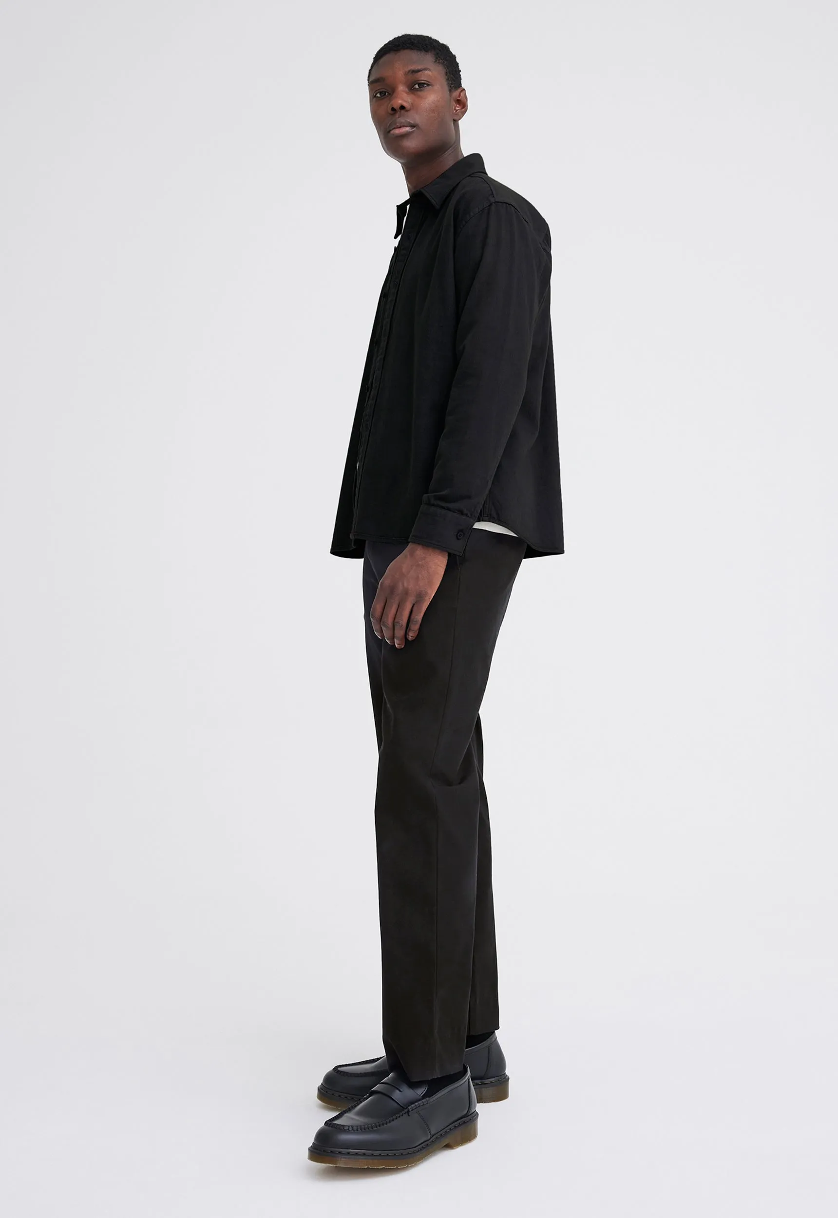 Izzi Italian Cotton Shirt - Black