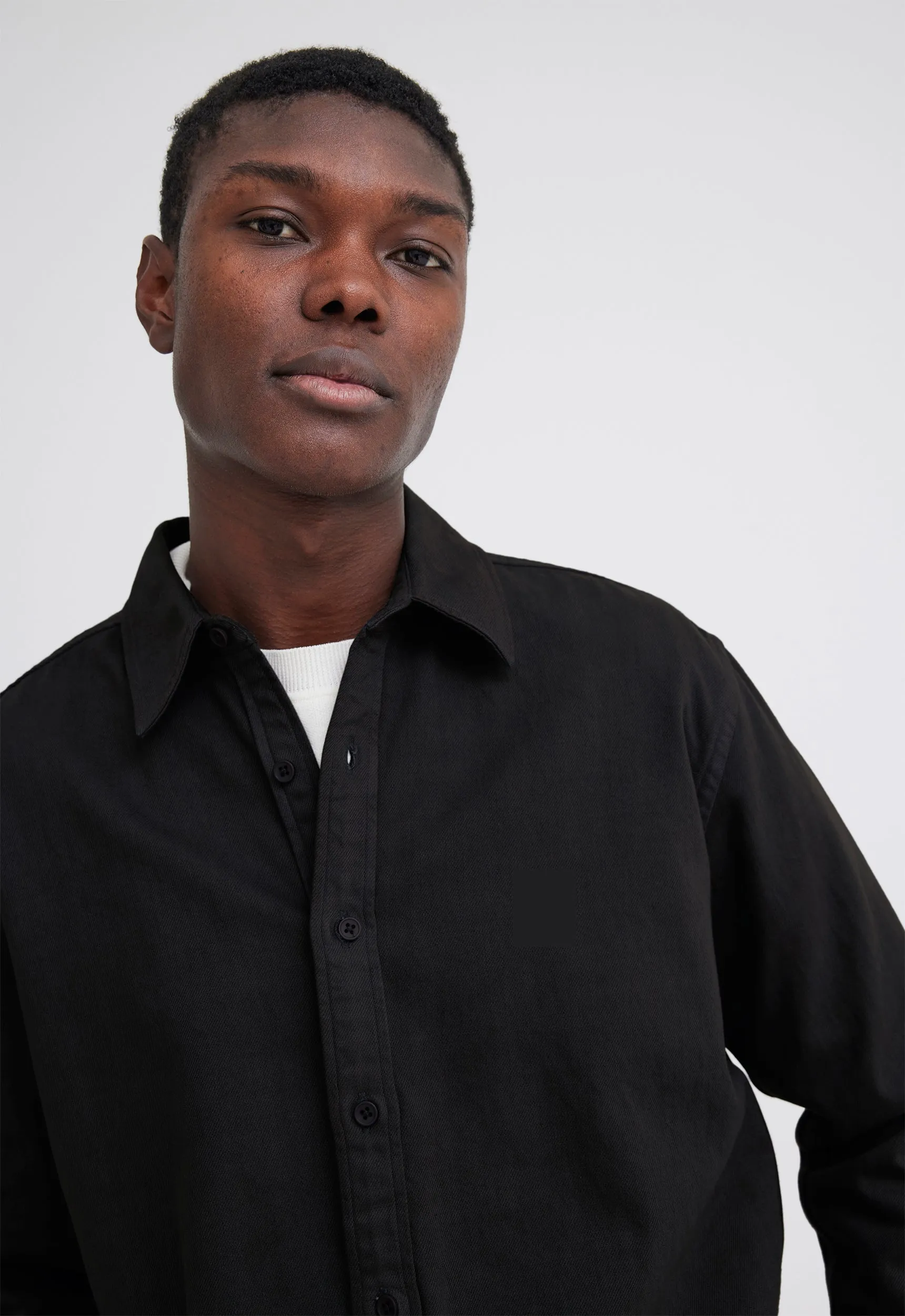 Izzi Italian Cotton Shirt - Black