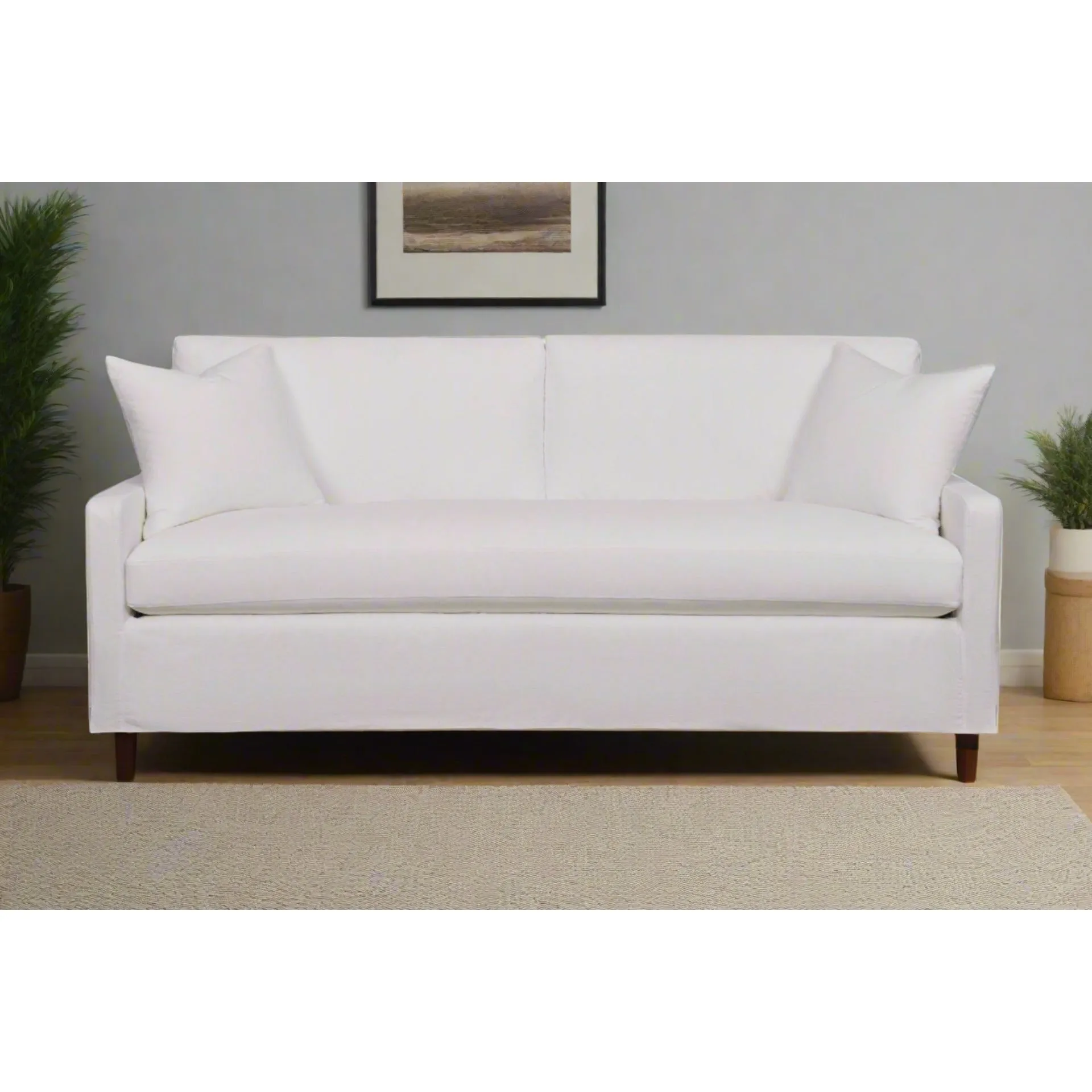 Lena 91" Slipcovered Bench Seat Sofa
