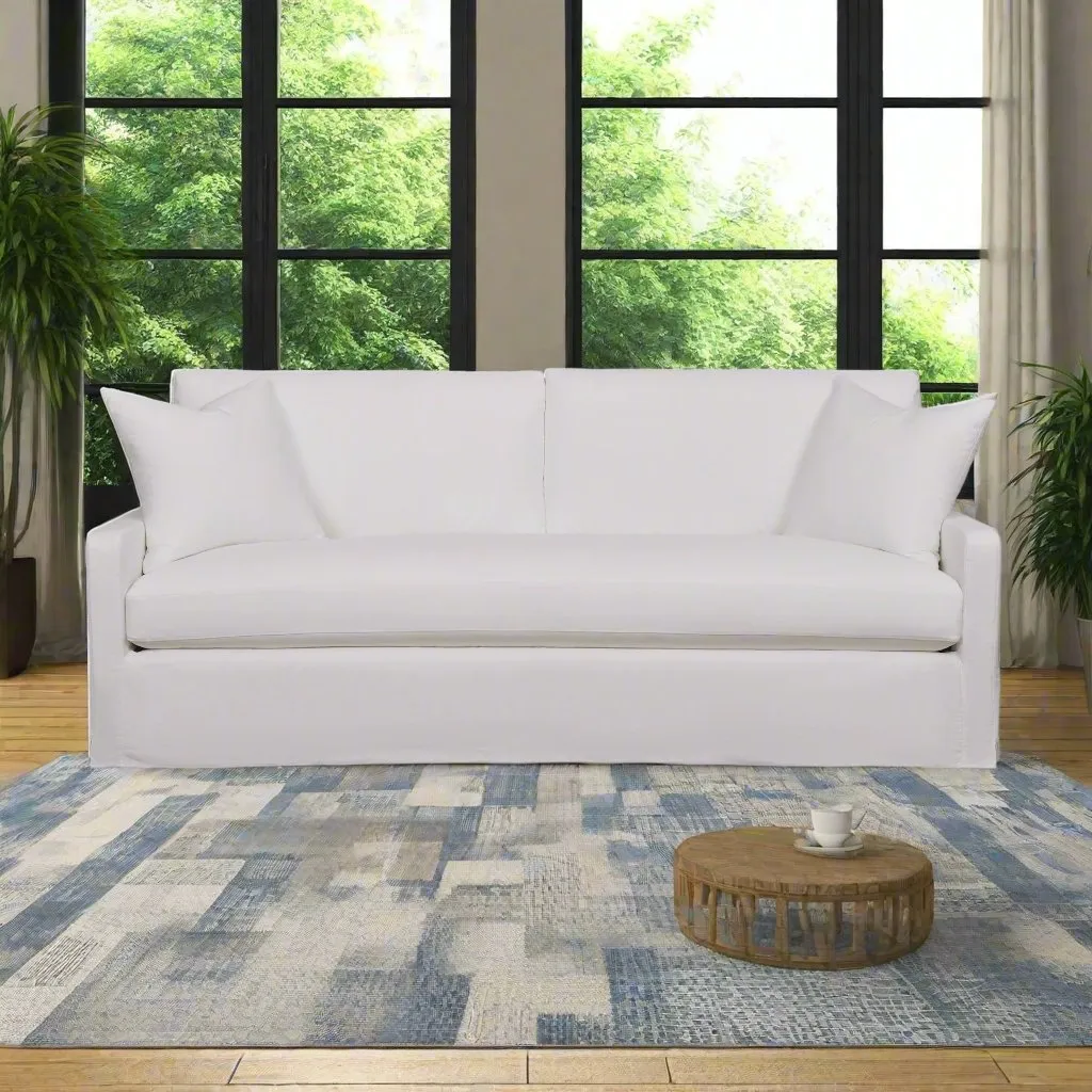 Lena 91" Slipcovered Bench Seat Sofa