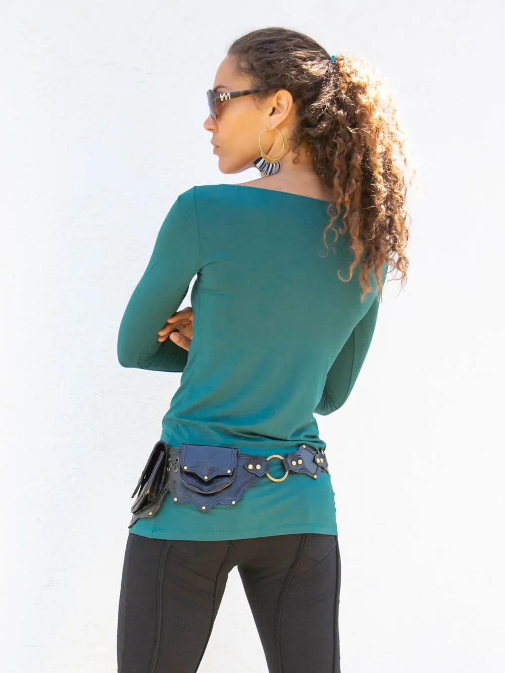 Long Sleeve Boatneck Top