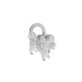 Maltipoo Silver Dog Charm