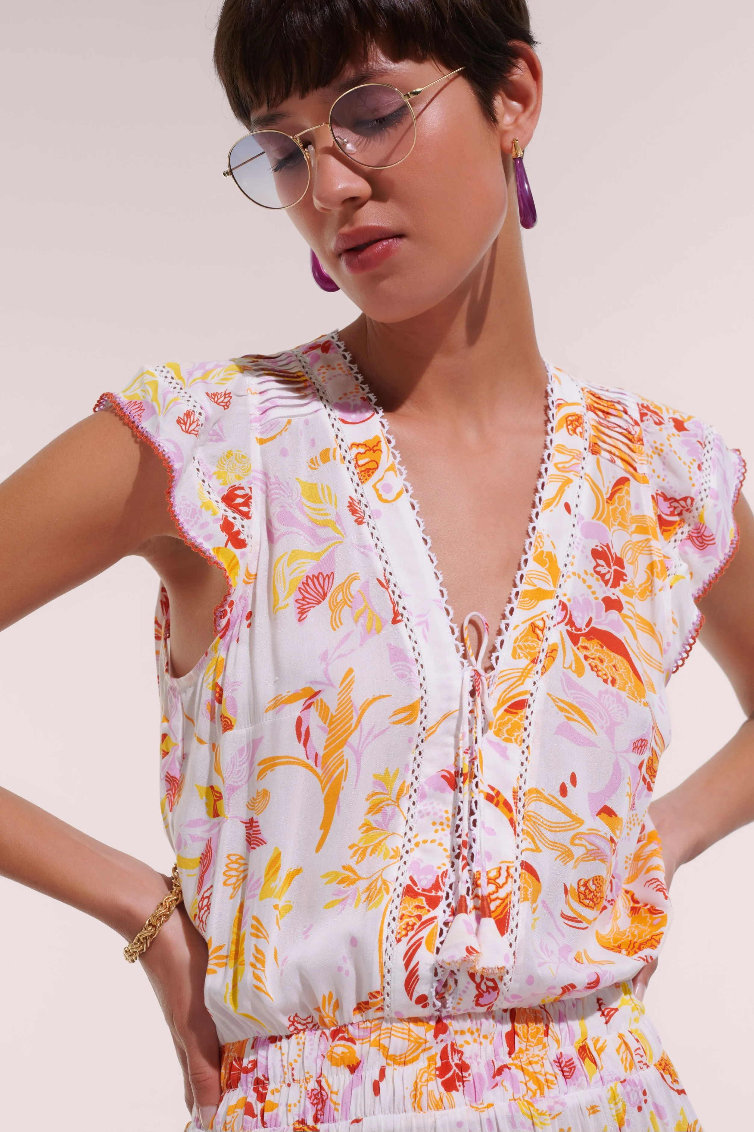 Mini Dress Anais - Orange Nemesia