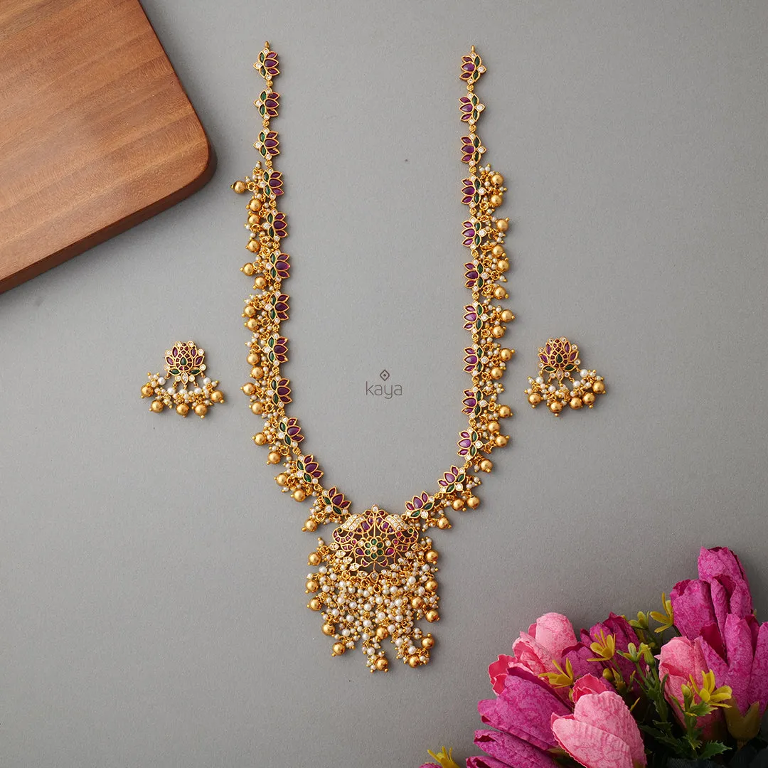 NV100904 - Thamara Long Necklace with matching Earrings