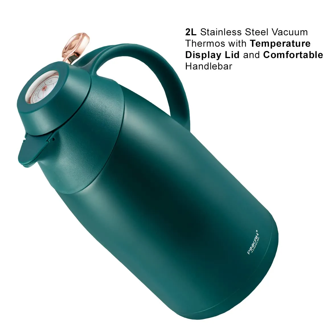 (PINKAH) Double Wall Stainless Steel Insulated Thermal Flask (1.5L) - Turkish Blue