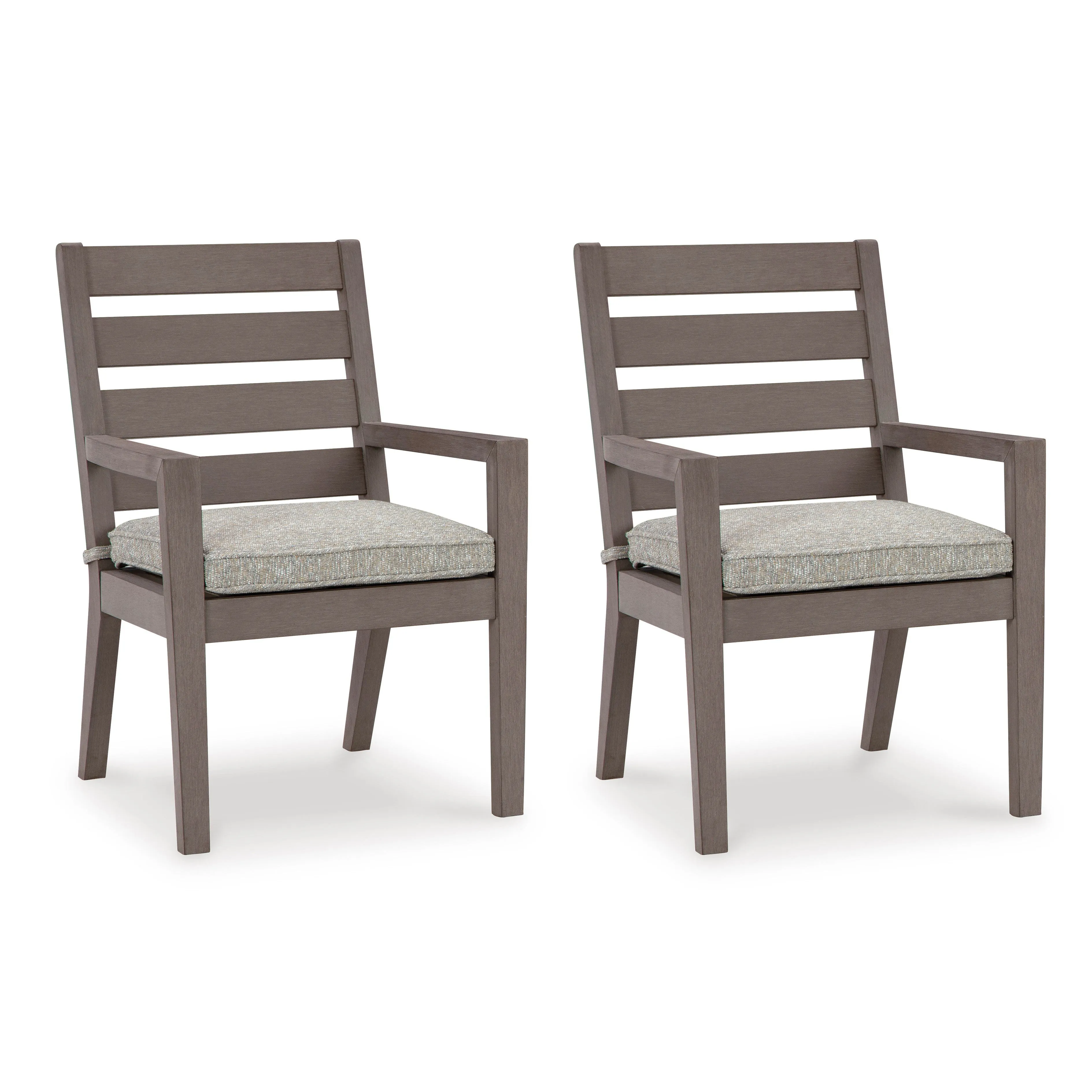 Poly Teak Taupe Outdoor Dining Chairs & Benches