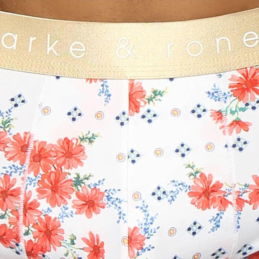 Posies Coral Print Low Rise Trunk