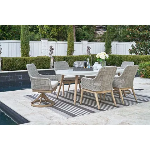 St Barts Open Weave 7pc Outdoor Dining Set