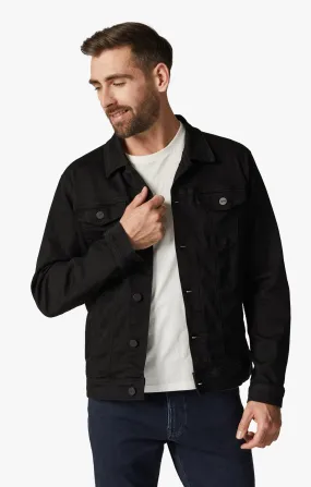 Travis Jacket in Black Brushed Denim