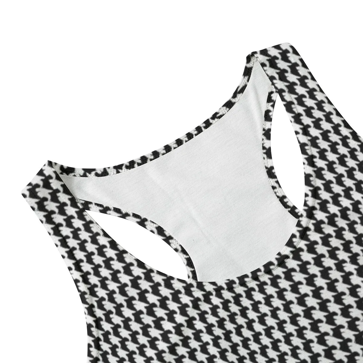 Vampire Art Eco-friendly Black & White Retro Houndstooth Women's Tank Top
