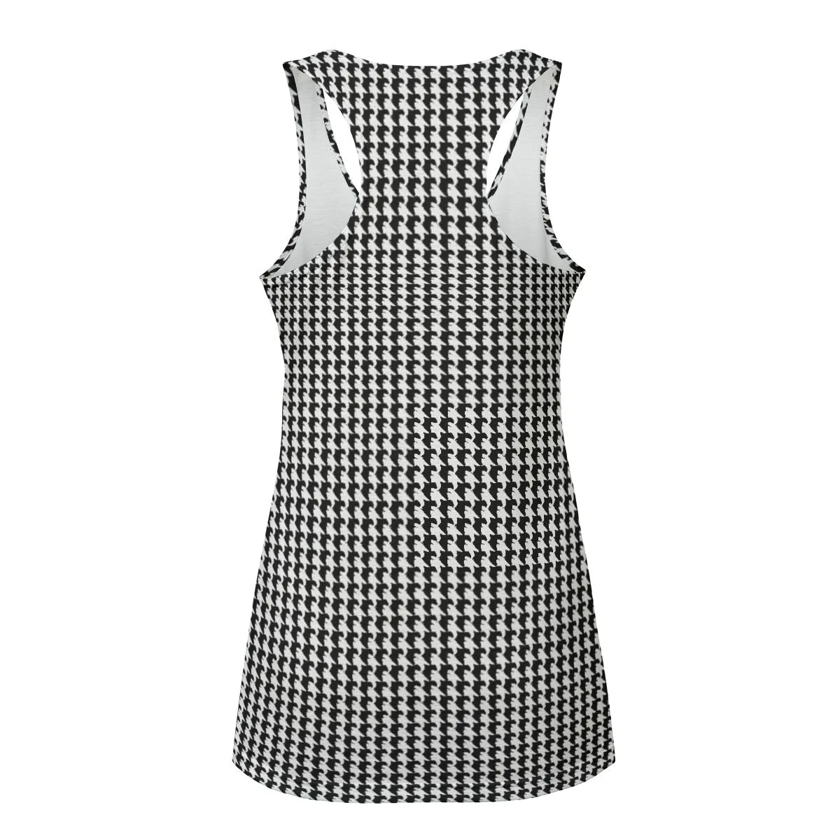 Vampire Art Eco-friendly Black & White Retro Houndstooth Women's Tank Top