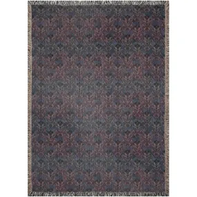 Vampire Art Grunge Premium 100% Cotton Soft Woven Blankets/Throws - Goth Damask