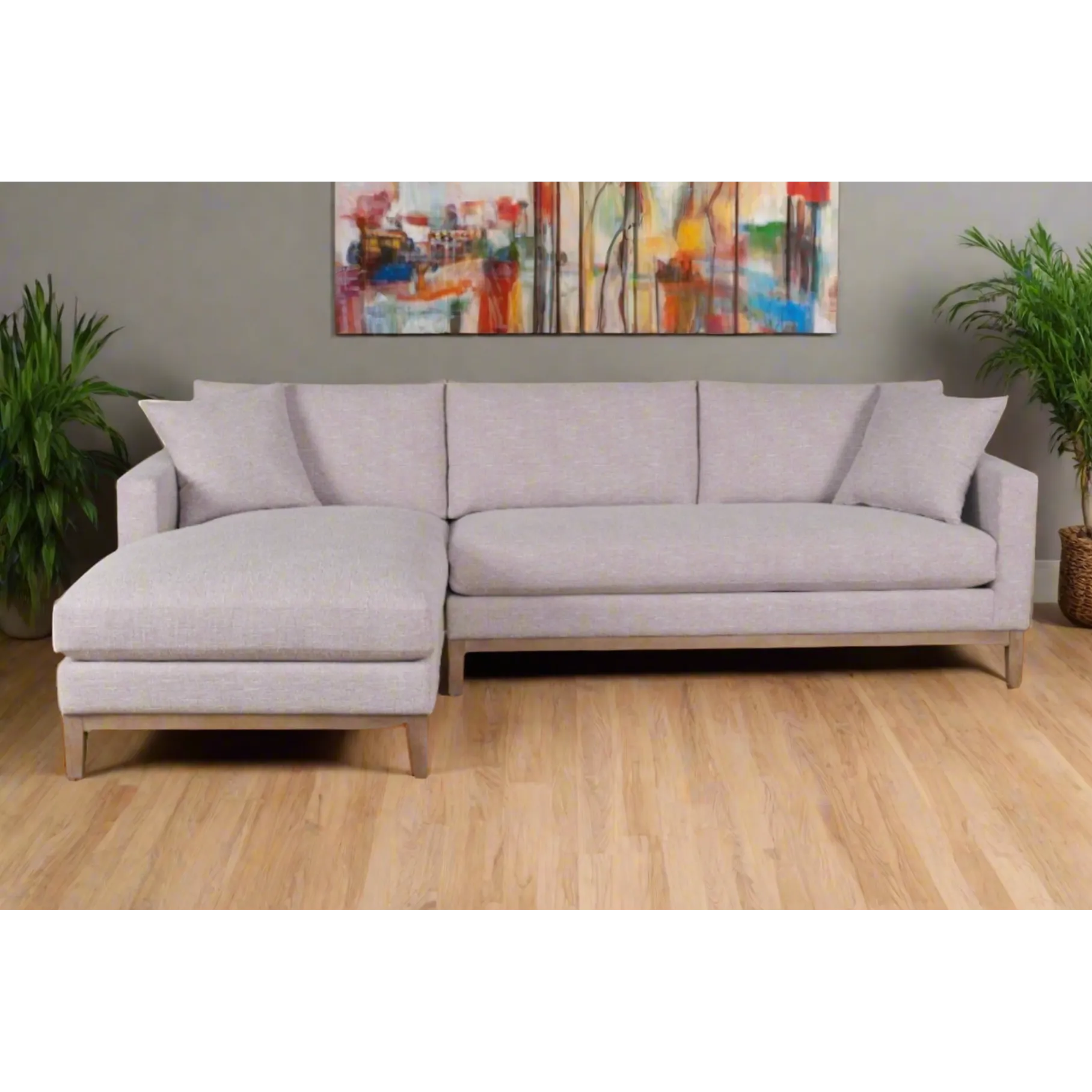 Wiley Flax 2-Pc 110" Sectional with Chaise