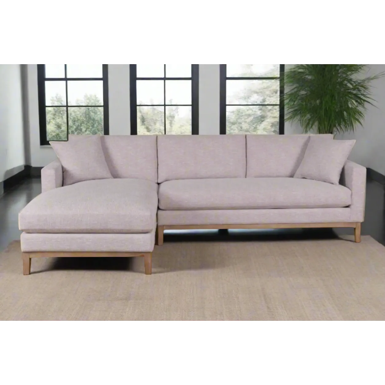 Wiley Flax 2-Pc 110" Sectional with Chaise