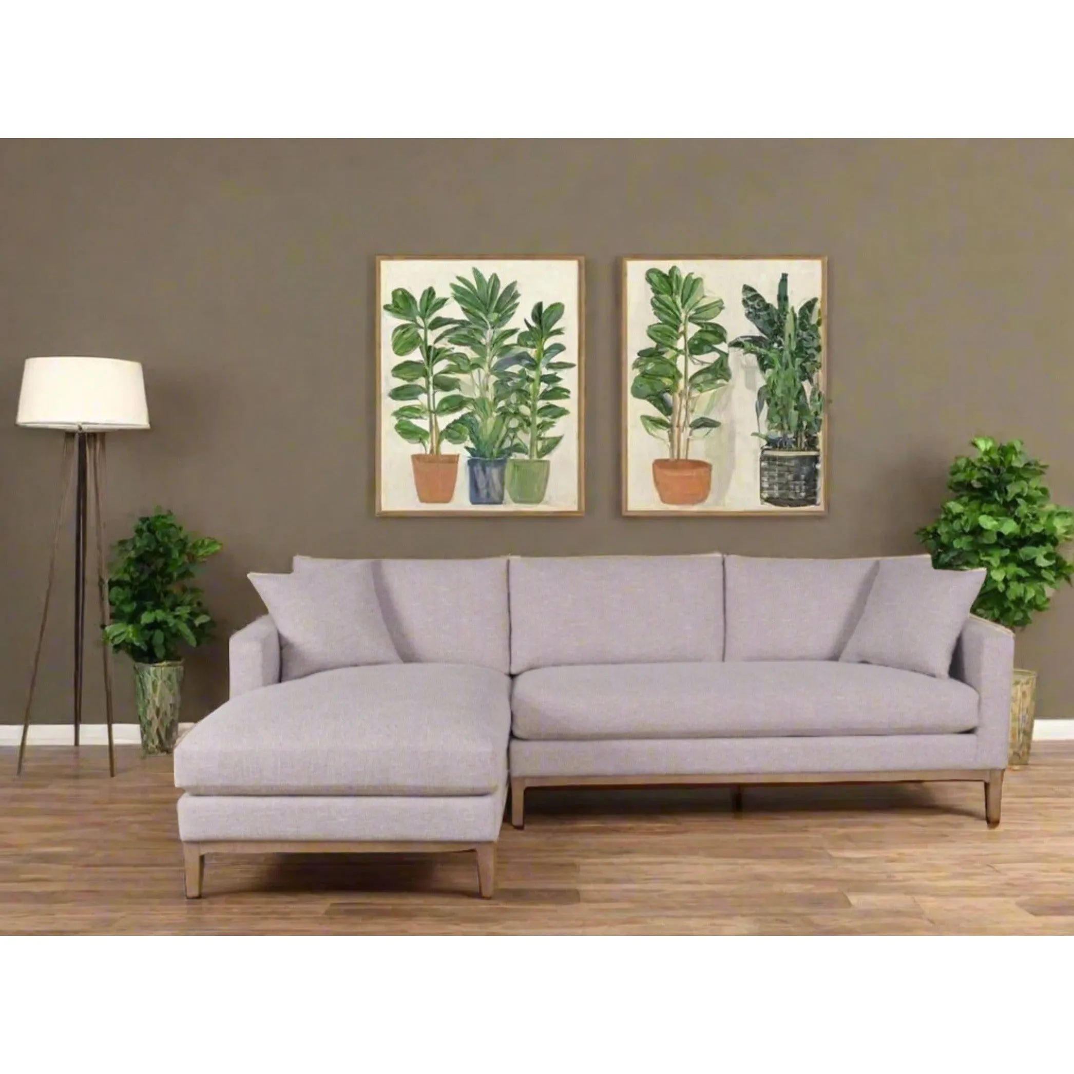 Wiley Flax 2-Pc 110" Sectional with Chaise